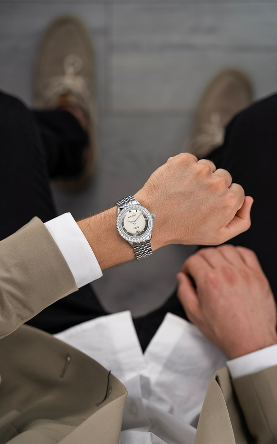 Torre di Pisa Automatic / President Bracelet, Silver Color, Swiss Movement
