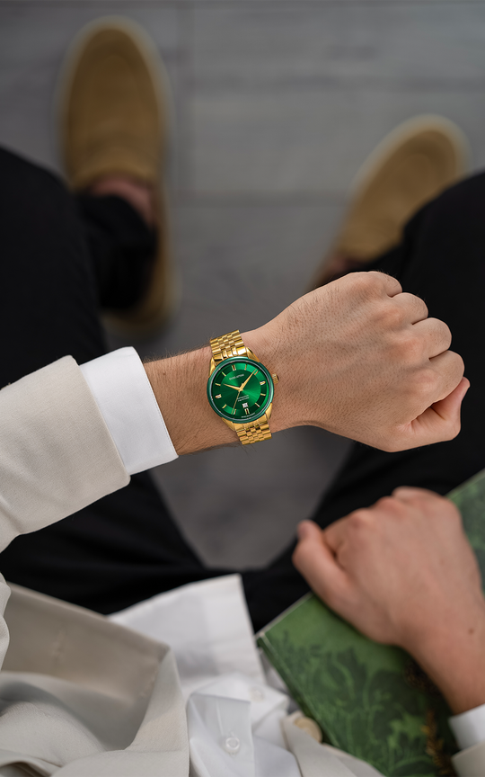 Lago di Como Automatic / President Bracelet, Gold Color, Swiss Movement