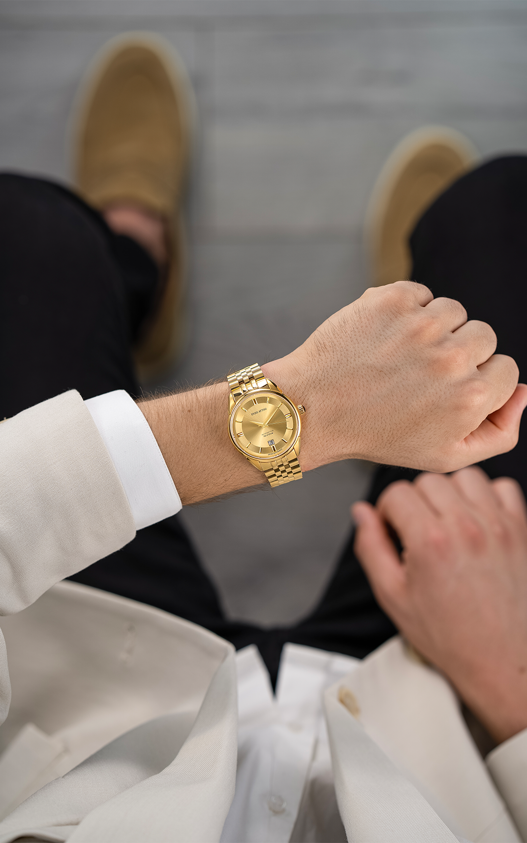 Val d'Orcia Automatic / President Bracelet, Gold Color, Swiss Movement