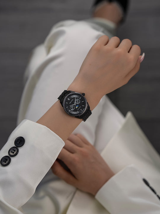 Ponte Vecchio, Firenze / President Bracelet, Black Color, Swiss Movement.
