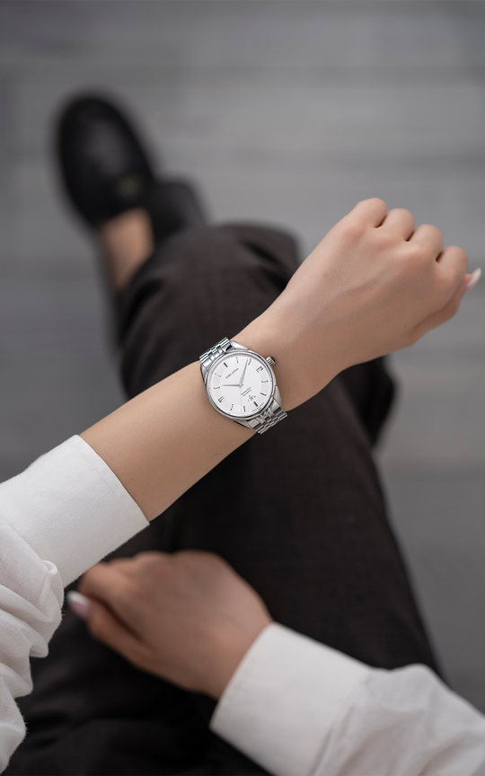 Torre di Pisa Automatic / President Bracelet, Silver Color, Swiss Movement.