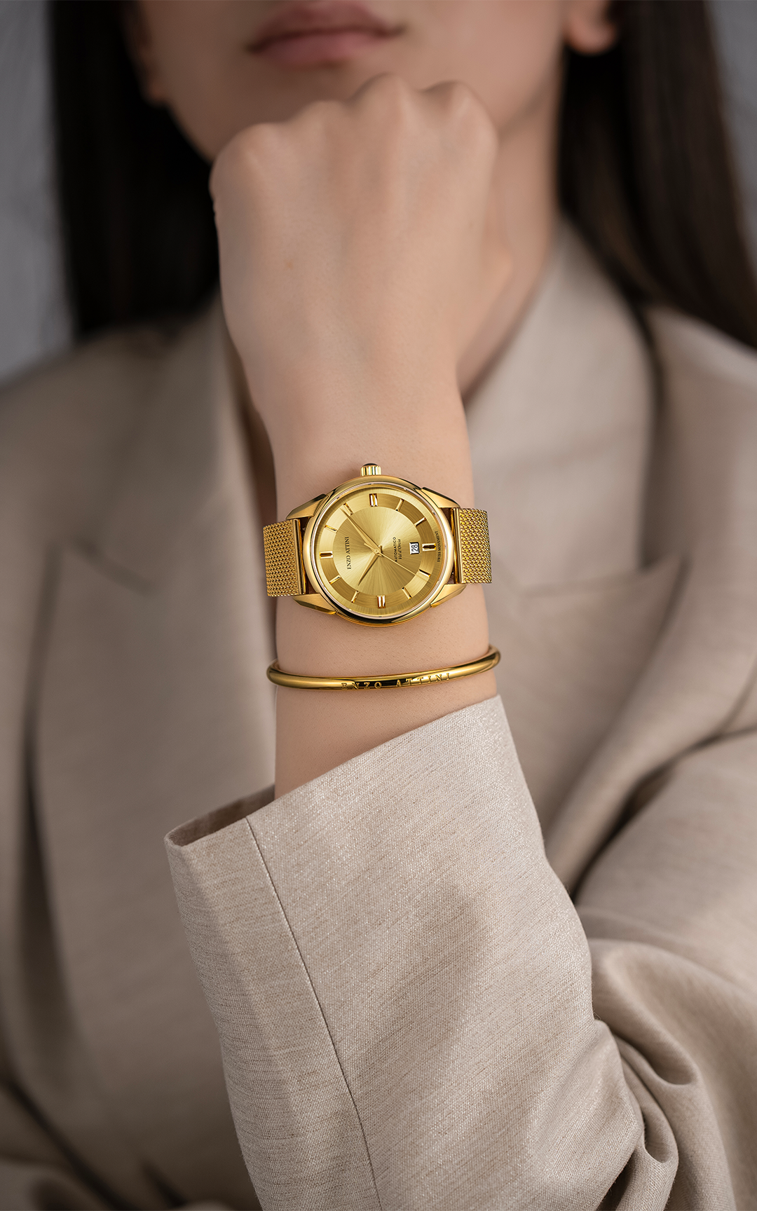 "Val d'Orcia "Automatic - Mesh Strap  / Swiss Movement.