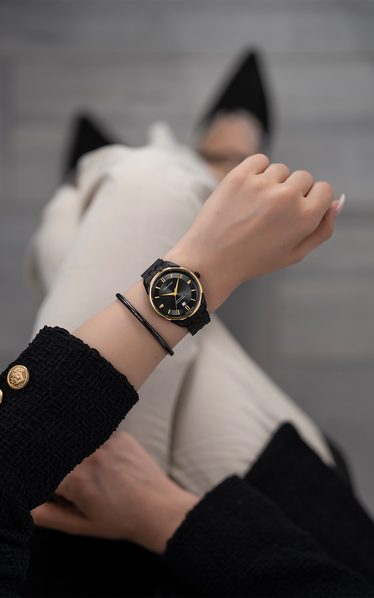 il Ponte di Rialto Automatic / President Bracelet, Black Color, Swiss Movement.