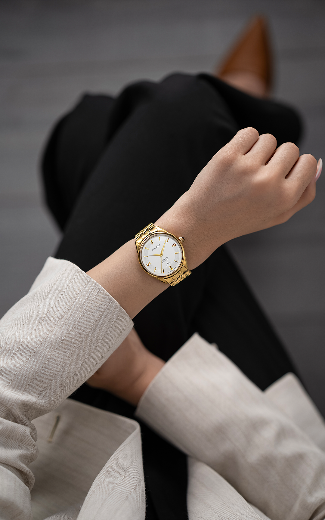 Colosseo di Roma Automatic / President Bracelet, Gold Color, Swiss Movement.