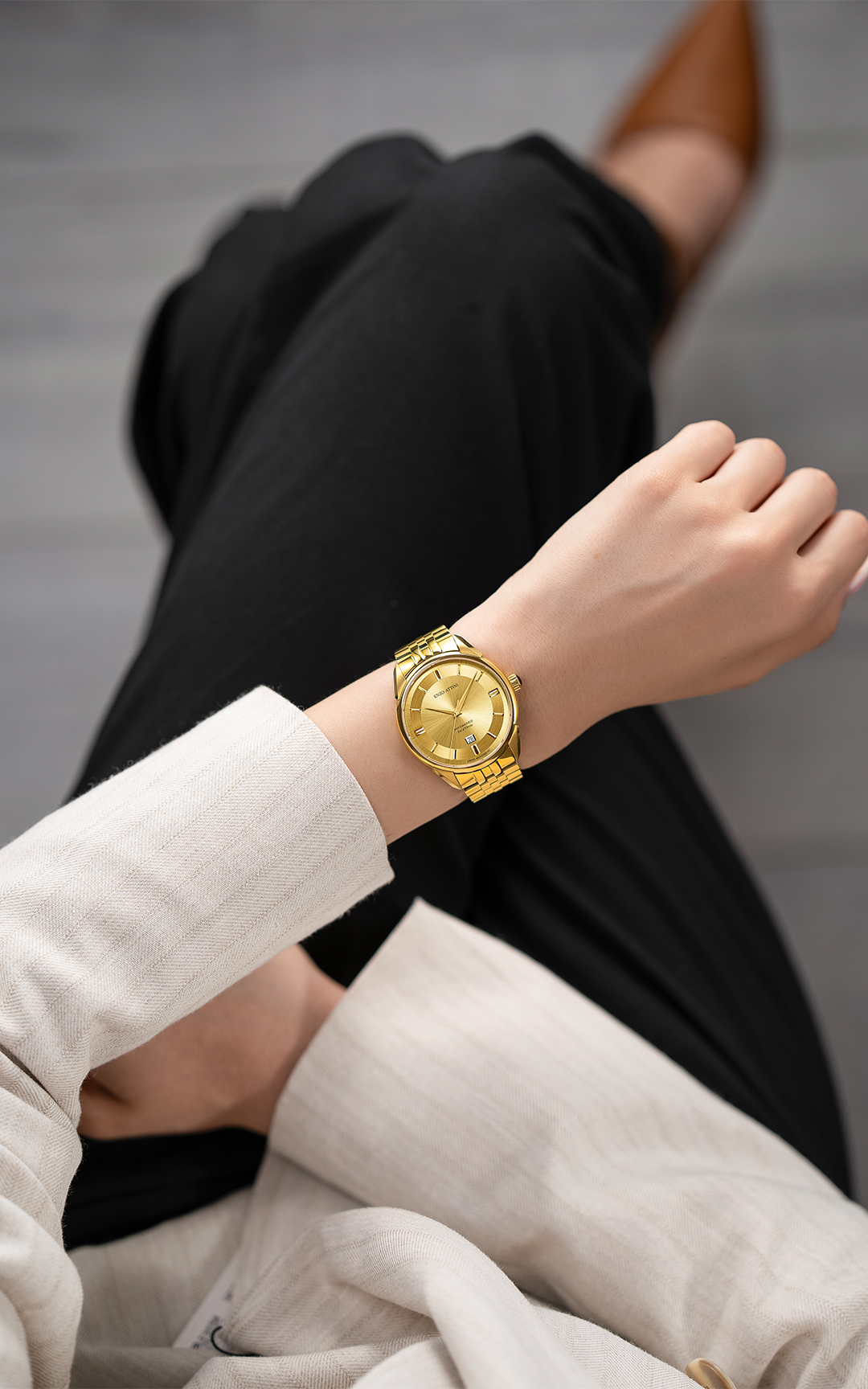 Val d'Orcia Automatic / President Bracelet, Gold Color, Swiss Movement.
