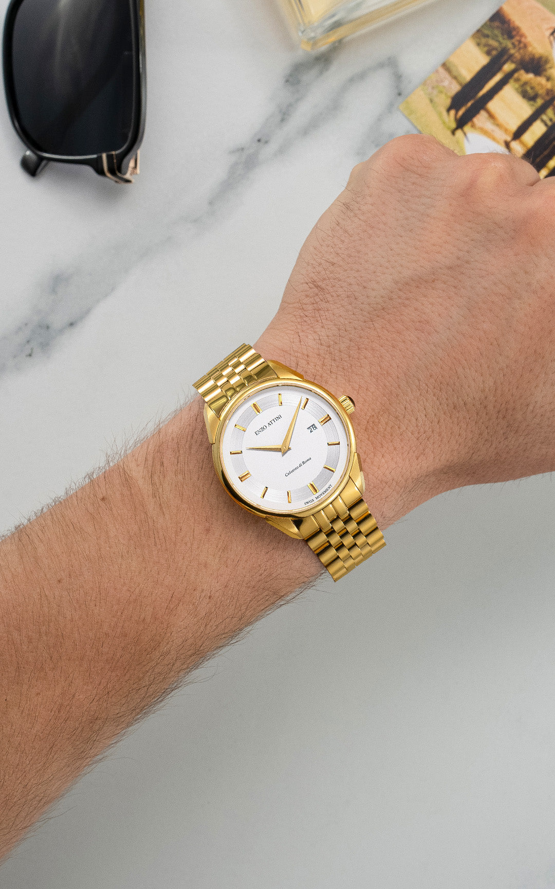 Colosseo di Roma - President Bracelet  / Swiss Movement