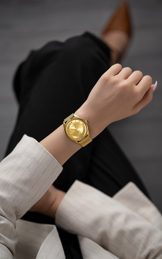 "Val d'Orcia "Automatic - Mesh Strap  / Swiss Movement.