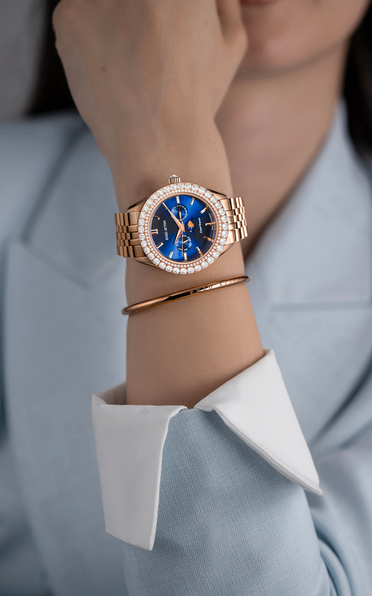 NEW Canal Grande, Venezia / President Bracelet, Rose Gold Color, Swiss Movement.