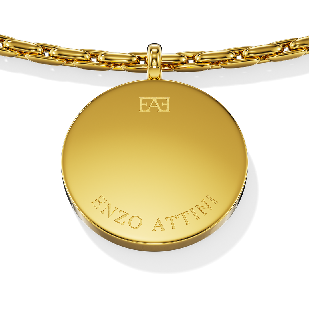 Detaji i medaljonit Fontana di Trevi Coin Necklace - Punim artizanal 