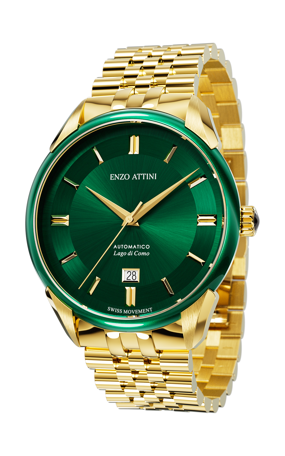 "Lago di Como" Automatic  - President Bracelet  / Swiss Movement.