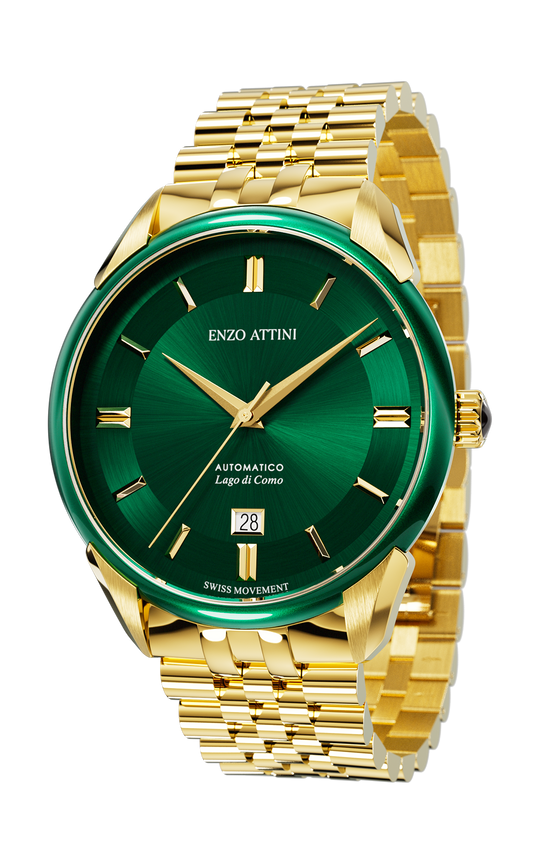 "Lago di Como" Automatic  - President Bracelet  / Swiss Movement.