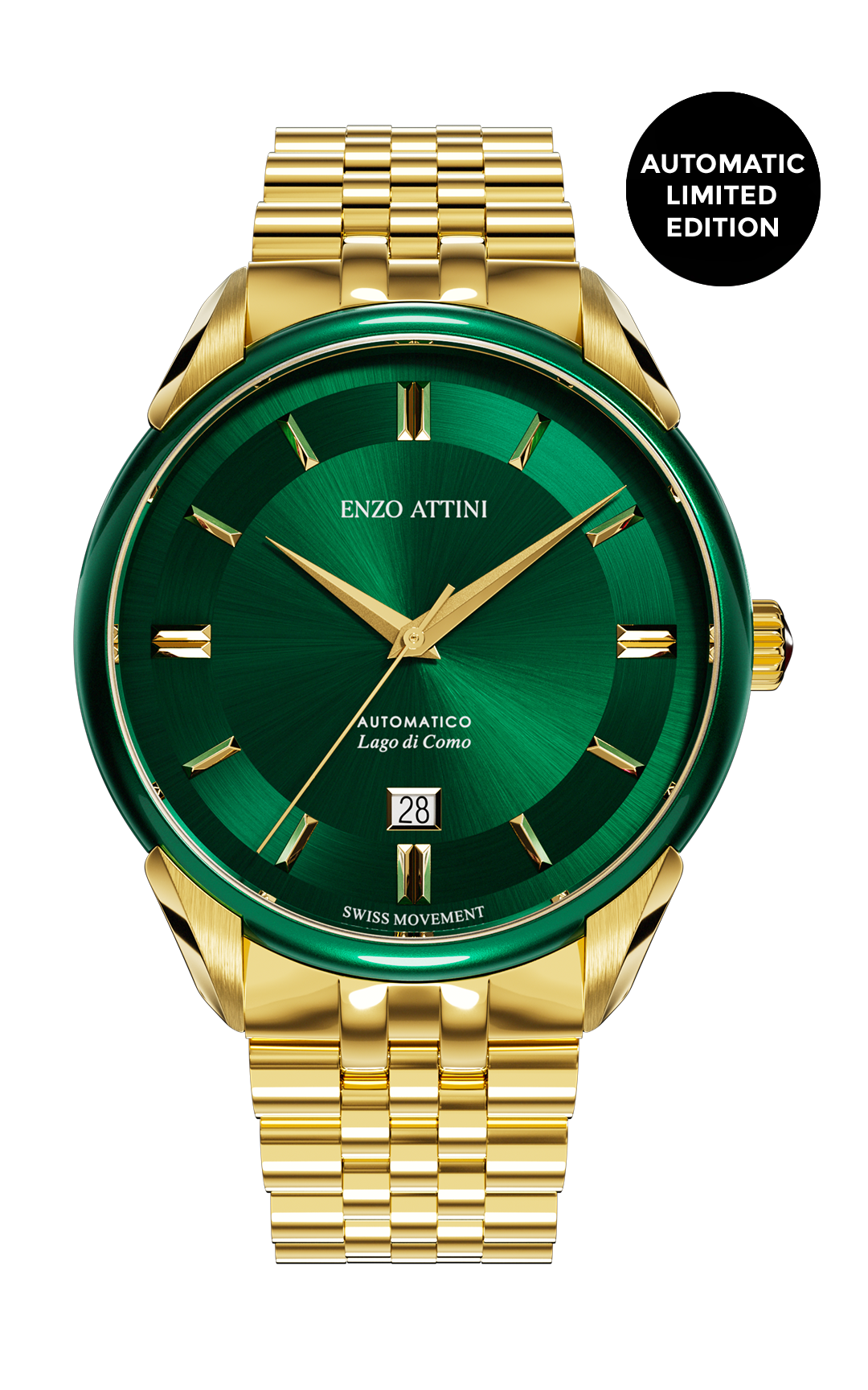 "Lago di Como" Automatic  - President Bracelet  / Swiss Movement.