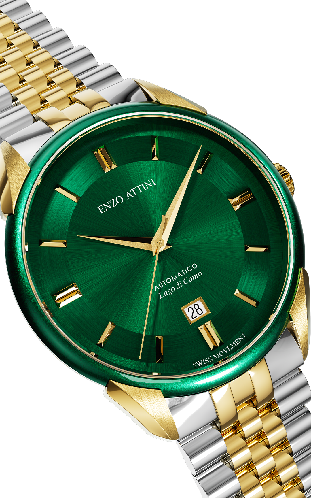 "Lago di Como" Automatic  - President Bracelet  / Swiss Movement.