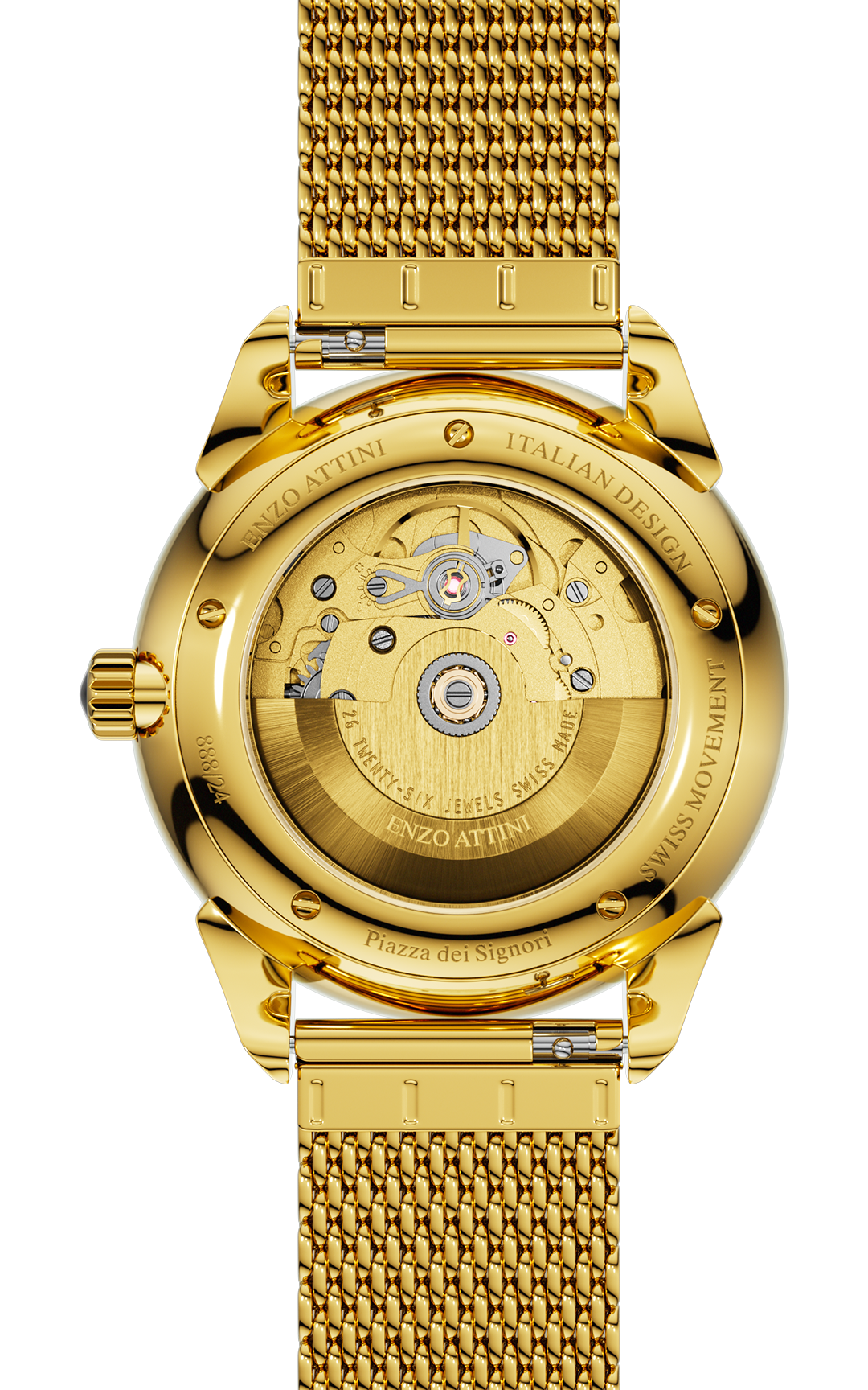 "Piazza dei Signori" Automatic - Mesh Strap / Swiss Movement.