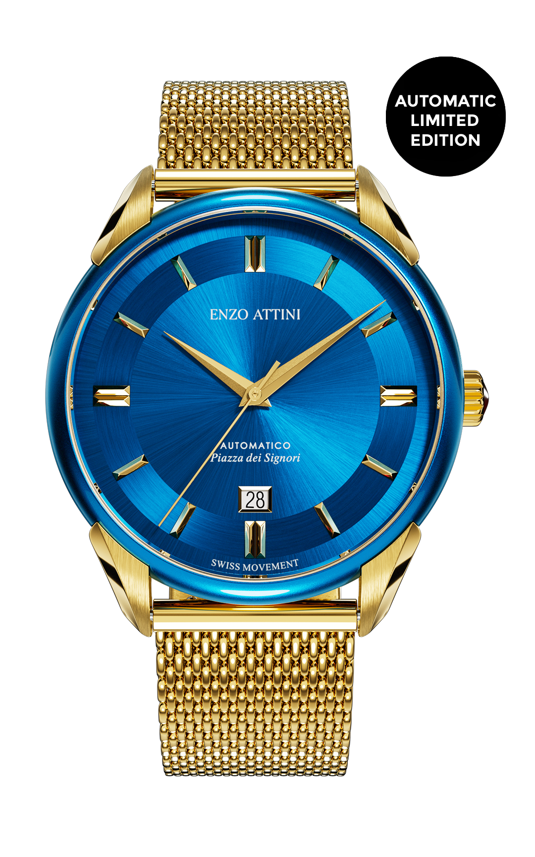 "Piazza dei Signori" Automatic - Mesh Strap / Swiss Movement.