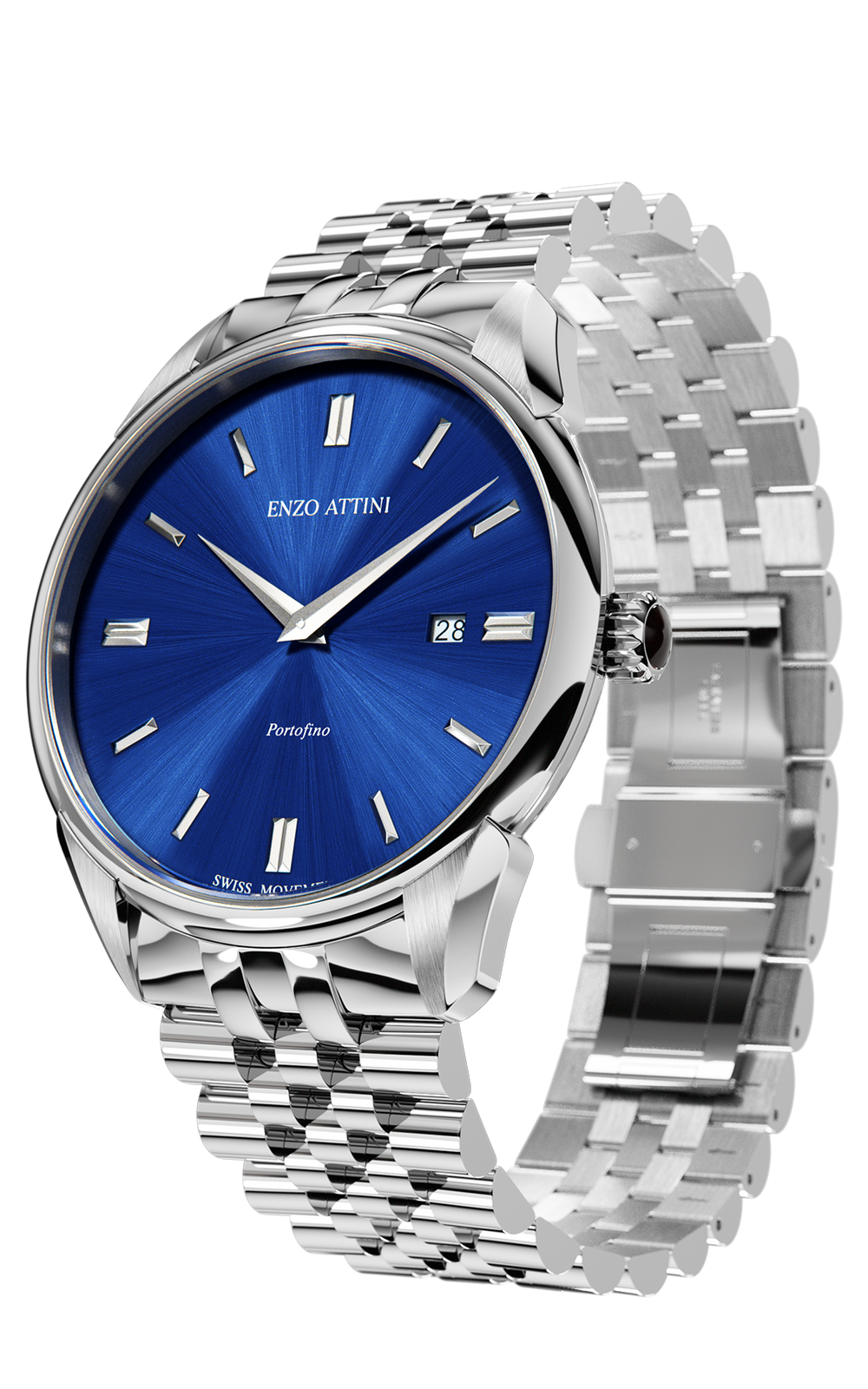 Portofino ll / President Bracelet, Silver Color, Swiss Movement