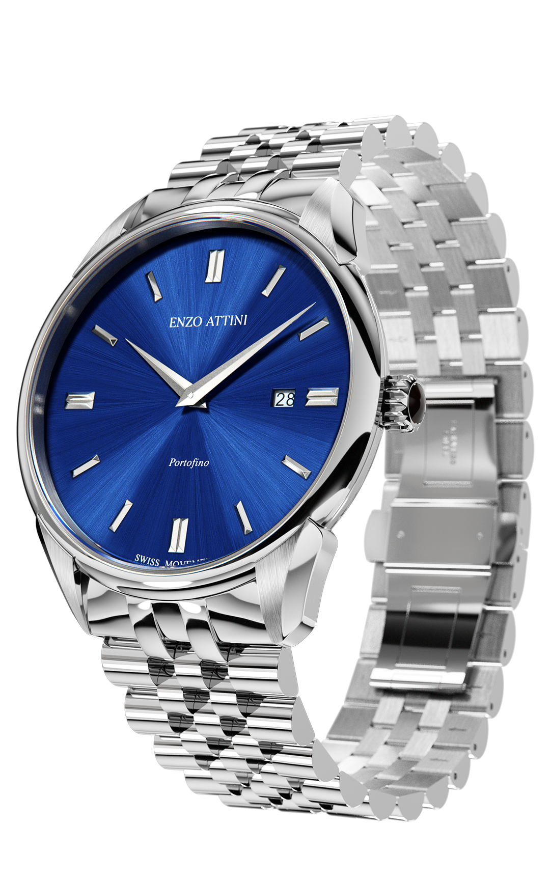 Portofino ll / President Bracelet, Silver Color, Swiss Movement