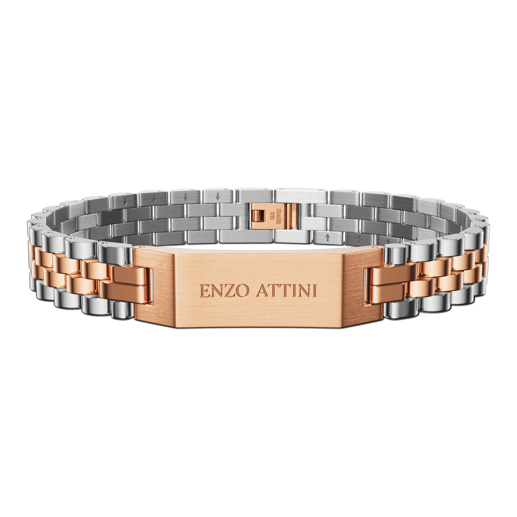 Romeo e Giulietta - President Bracelet / Color Silver & Rose Gold - Enzo Attini