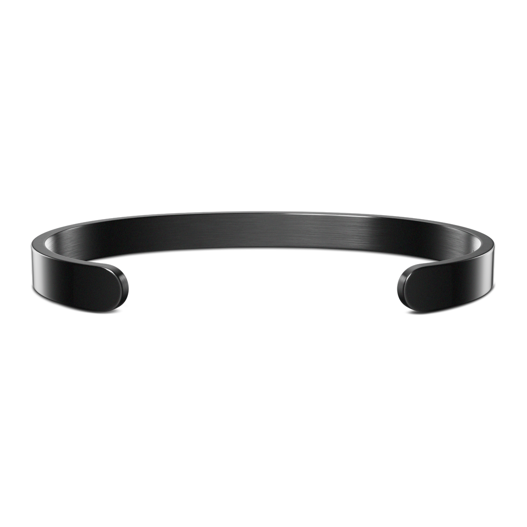 "Byzylykë Çifti – 2 Byzylykë minimalist / Silver + Black"