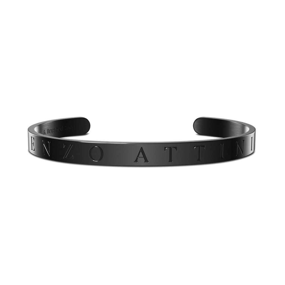 "Byzylykë Çifti – 2 Byzylykë minimalist / Silver + Black"