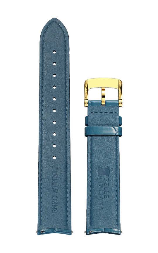 Rrip lëkure blu / togza ngjyrë gold (PG)