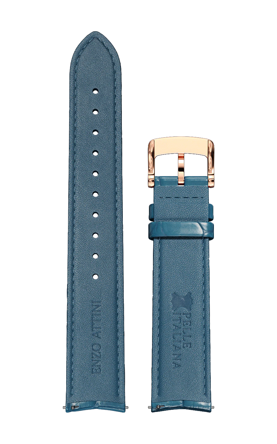 Rrip lëkure blu / togza ngjyrë rose gold (PG)
