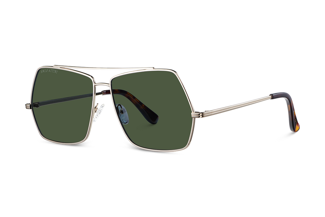 Syze Enzo Attini - Lake Geneva / Tortoise & Gold Color + Green Lens - Për meshkuj
