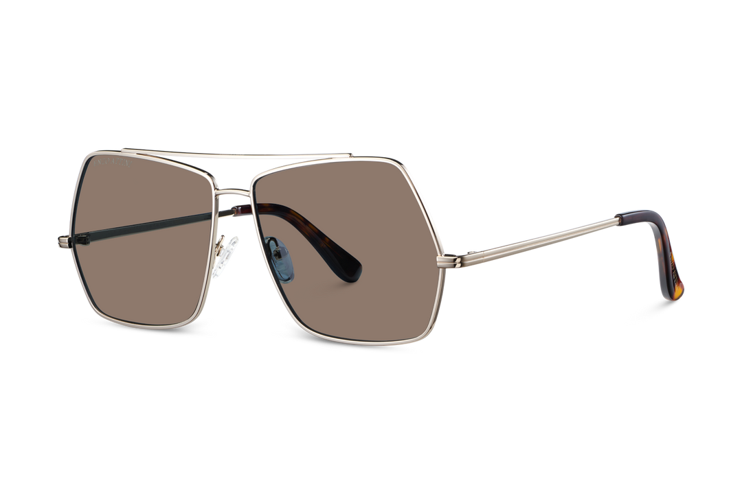 Lake Geneva / Tortoise & Gold Color + Brown Lens.