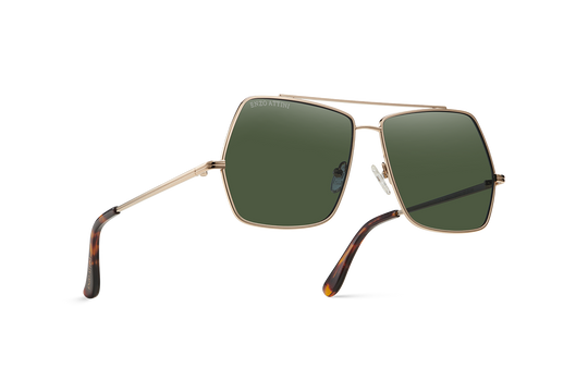 Syze Enzo Attini - Lake Geneva / Tortoise & Gold Color + Green Lens - Për meshkuj