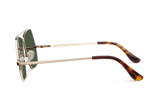 Syze Enzo Attini - Lake Geneva / Tortoise & Gold Color + Green Lens - Për meshkuj