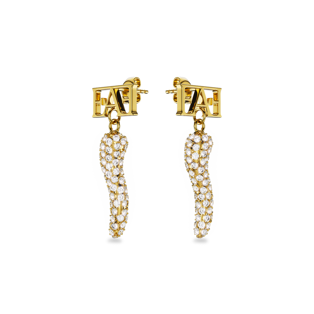 Cornicello Charm Earrings - White Horn
