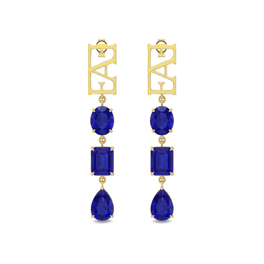 Trinity Earrings / Blue Color, Vathë