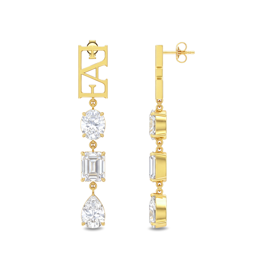 Trinity Earrings / White Color, Vathë