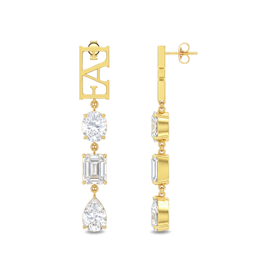 Trinity Earrings / White Color, Vathë