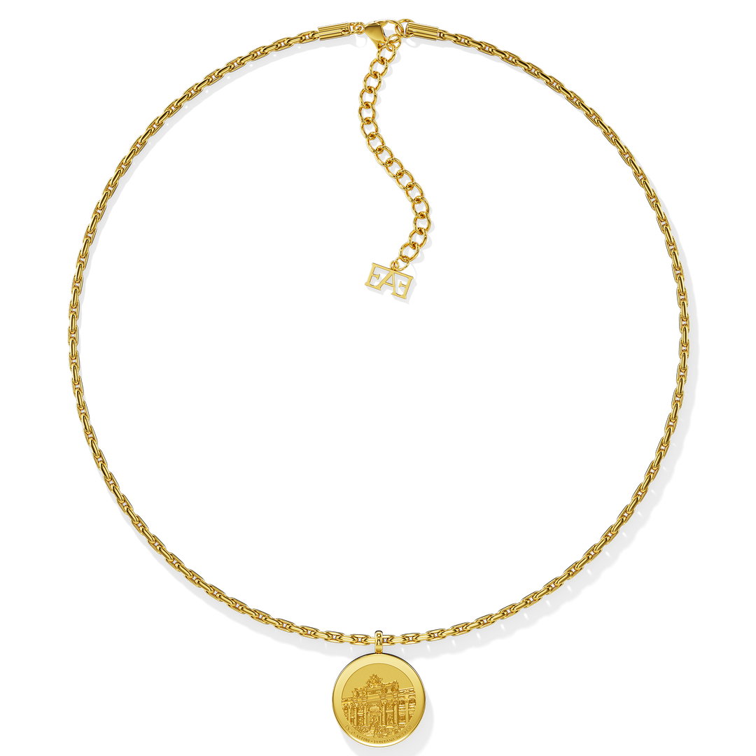 Fontana di Trevi - Coin Necklace. - Enzo Attini - Detaje të gdhendjes artizanale
