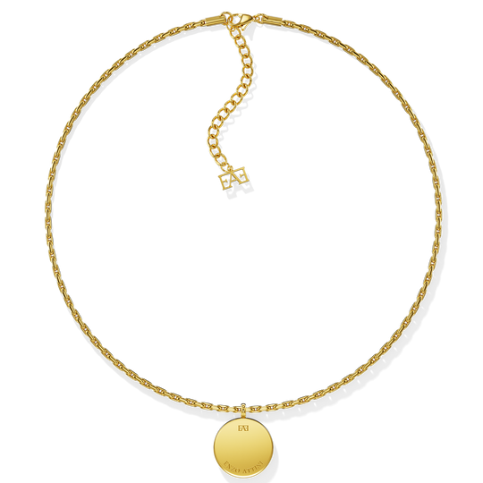 Detaji i medaljonit për femra Fontana di Trevi Coin Necklace - Punim artizanal e larë me ar 18K