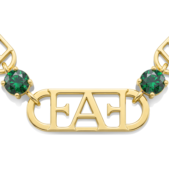 Statement Tennis Necklace / Green Color, Varëse.