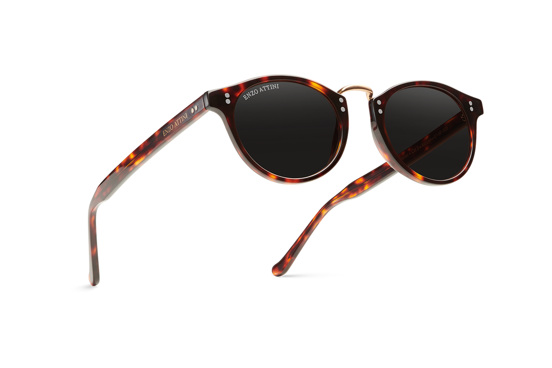 Syze Enzo Attini - Portofino / Tortoise Red + Black Lens. Për femra