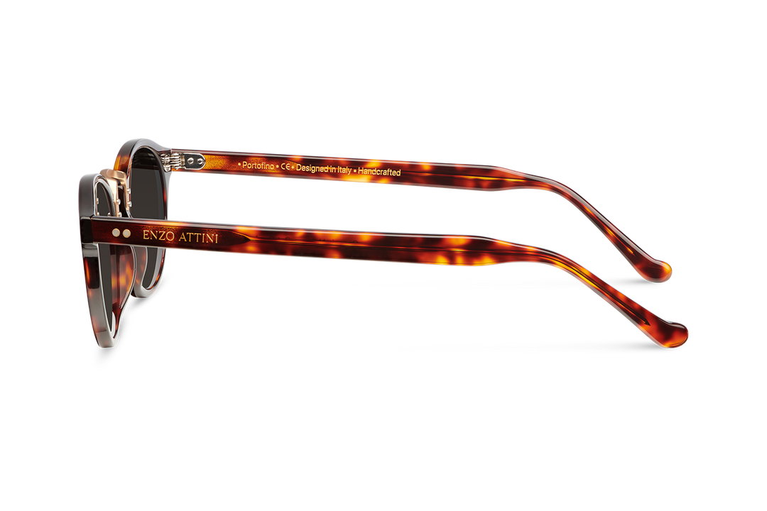 Syze Enzo Attini - Portofino / Tortoise Red + Black Lens. Për femra
