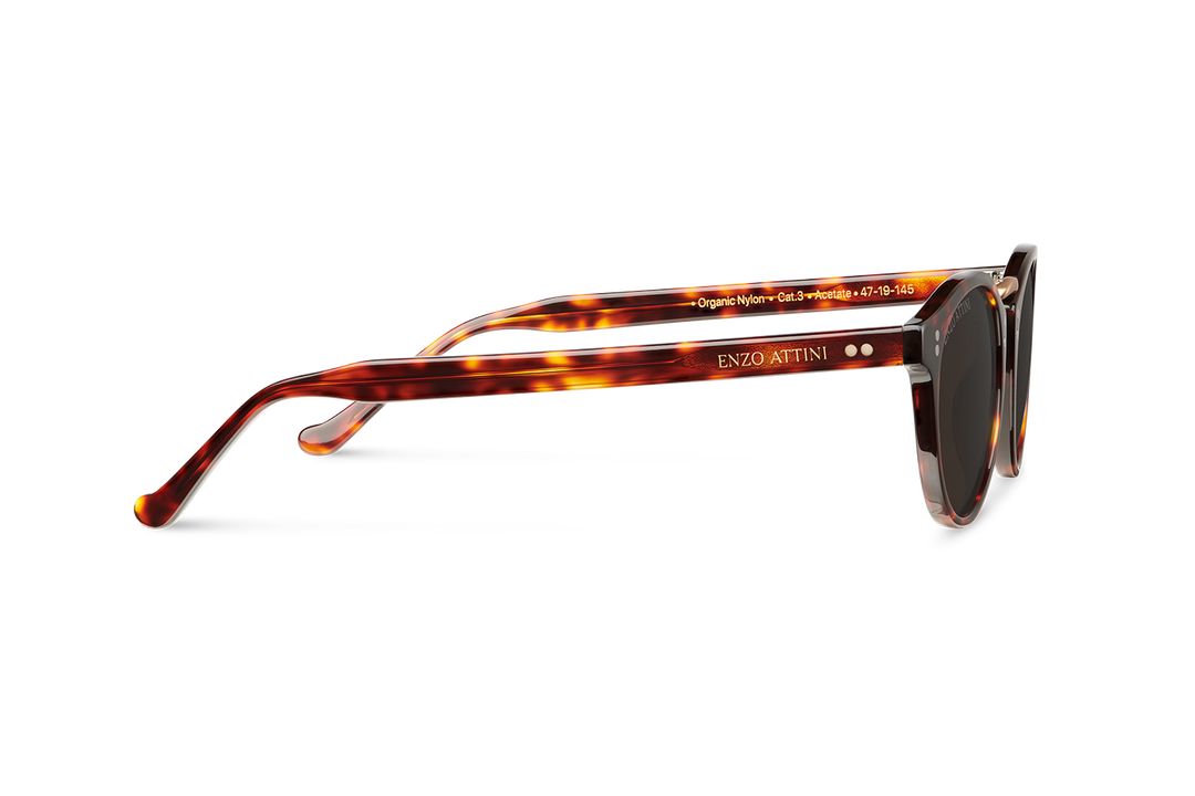 Syze Enzo Attini - Portofino / Tortoise Red + Black Lens. Për femra