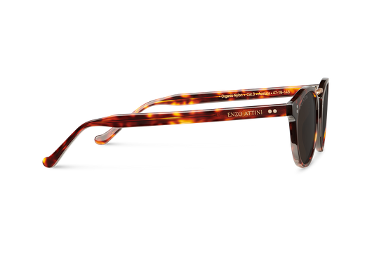 Syze Enzo Attini - Portofino / Tortoise Red + Black Lens - Për meshkuj