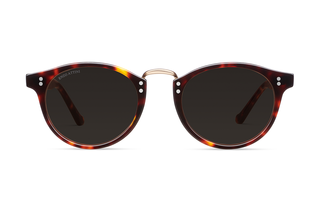 Syze Enzo Attini - Portofino / Tortoise Red + Black Lens - Për meshkuj