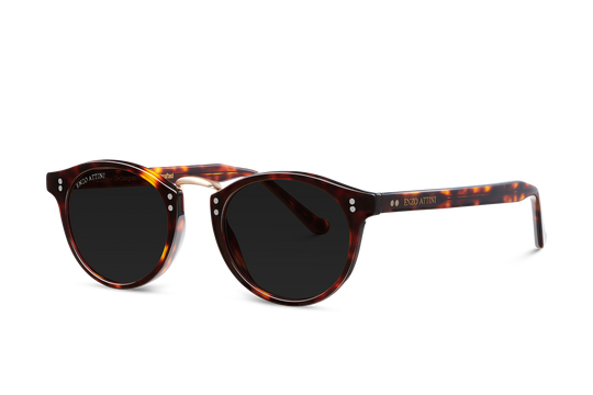 Syze Enzo Attini - Portofino / Tortoise Red + Black Lens - Për meshkuj