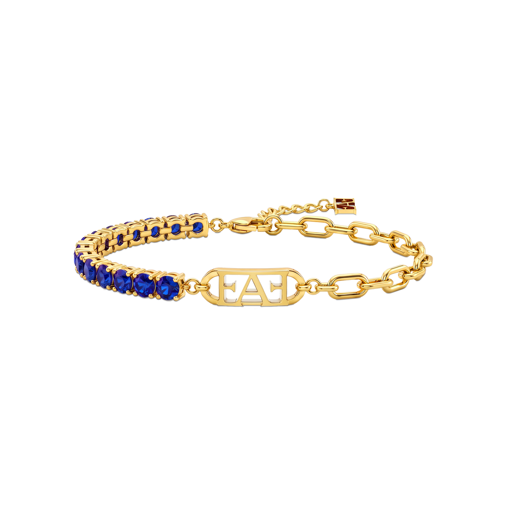 Byzylyk Enzo Attini - Glam Tennis Chain / Blue Color.