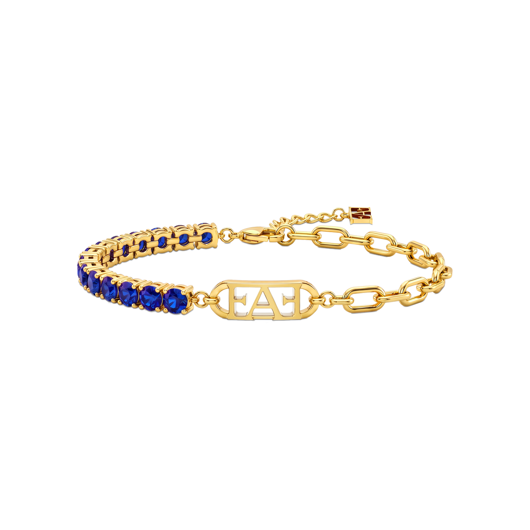 Byzylyk Enzo Attini - Glam Tennis Chain / Blue Color.