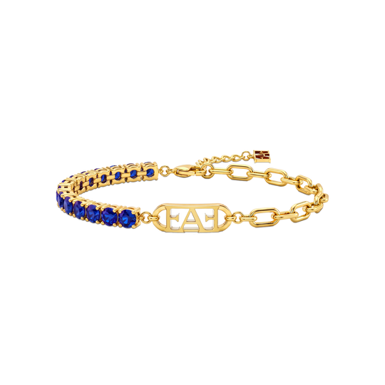 Byzylyk Enzo Attini - Glam Tennis Chain / Blue Color.