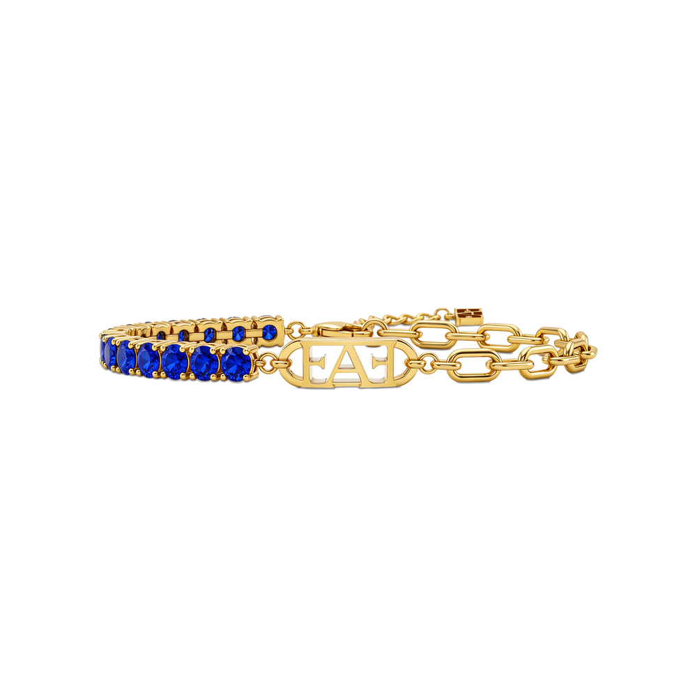 Byzylyk Enzo Attini - Glam Tennis Chain / Blue Color.