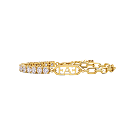 Byzylyk Enzo Attini - Glam Tennis Chain / White Color