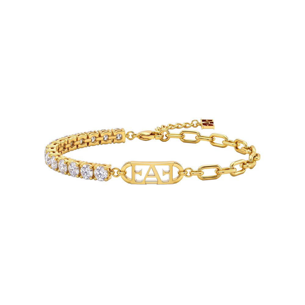 Byzylyk Enzo Attini - Glam Tennis Chain / White Color