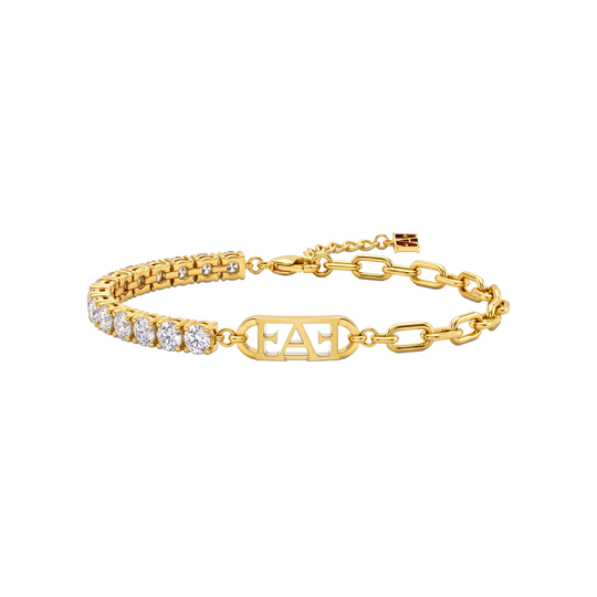 Byzylyk Enzo Attini - Glam Tennis Chain / White Color